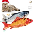 Мягкая электронная игрушка для домашних животных в форме рыбы, кошки, электрическая игрушка с USB-зарядкой, имитация рыбы, игрушки, забавный кот, жевательные принадлежности, Прямая поставка