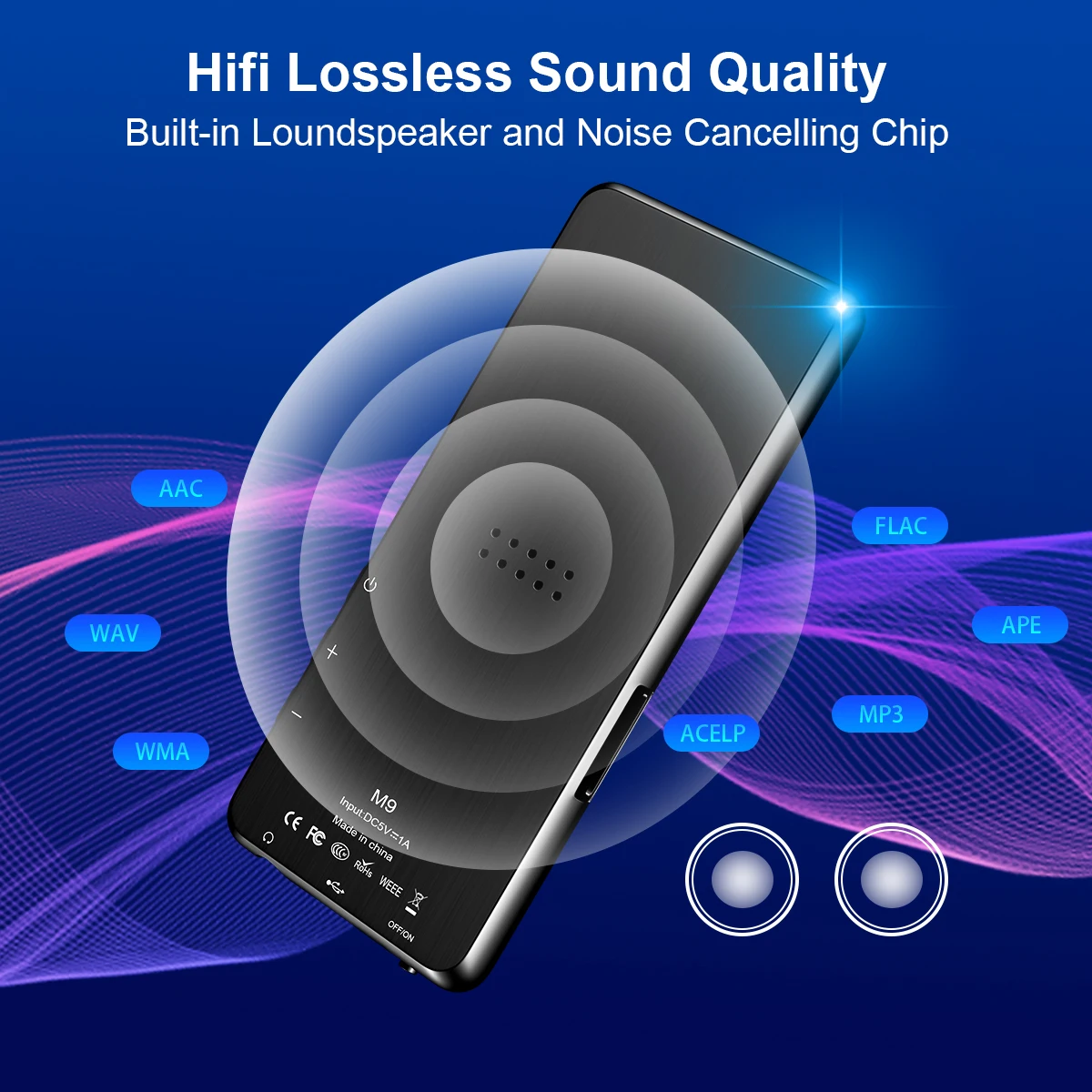 8 Гб Сенсорный экран MP3-плеер с Bluetooth динамик HiFi музыкальный плеер Высокое разрешение без потерь аудио видео игра электронная книга калькулятор