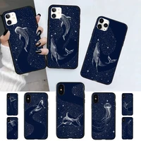yinuoda space ocean whale shark phone case for iphone 11 12 13 mini pro xs max 8 7 6 6s plus x 5s se 2020 xr case
