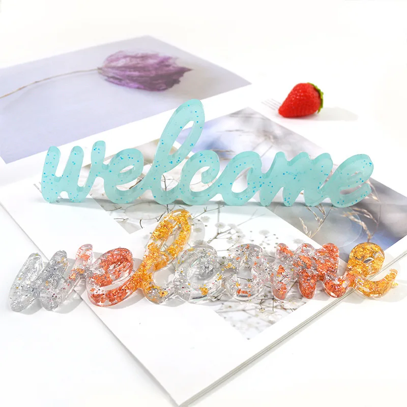 

House Number Mold DIY Letter-Shaped Listing Self-made Listing Silicone Mold Pendant House Epoxy Resin Mold