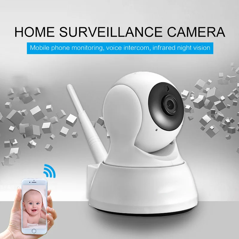 Домашняя ip-камера видеонаблюдения Wi-Fi 1080P 720P Draadloze netwink P2P Nachtzicht Радионяня |