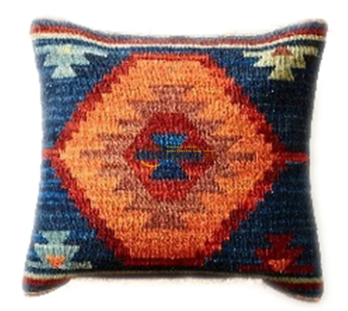 Шерстяная подушка с цветочным рисунком Kilim наволочка ручной работы Тканые