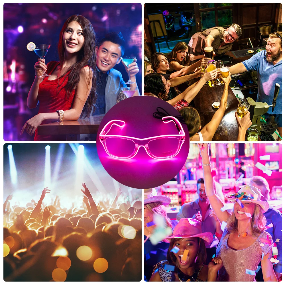 Мигающие очки светодиодные с электропроводом светящисветильник для вечеринок