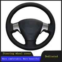 car steering wheel cover braid wearable genuine leather for toyota corolla 2009 2013 matrix 2009 2010 auris 2007 2008 2009