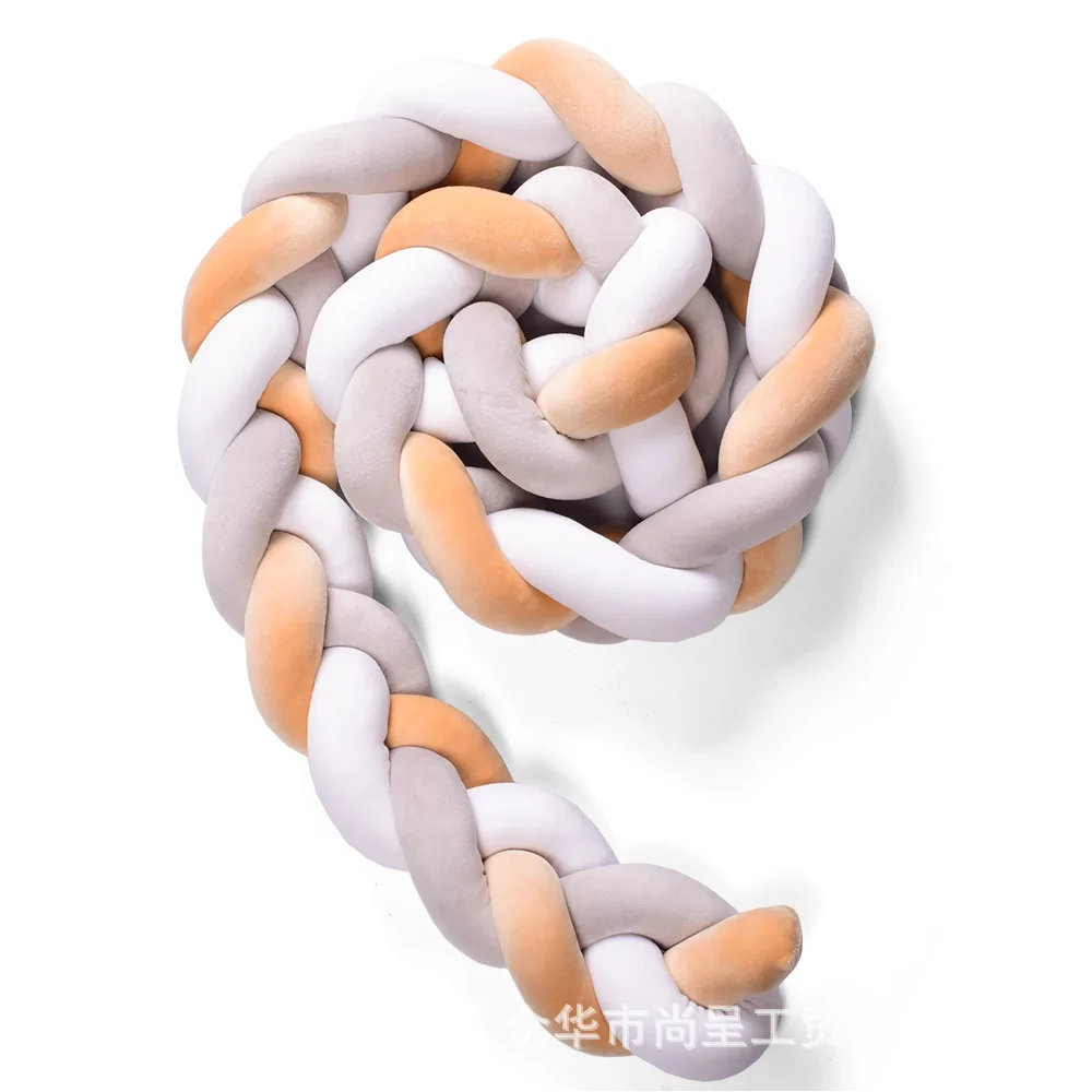 1 м детская кровать бампер оплетка узел подушка для младенца кроватка декор