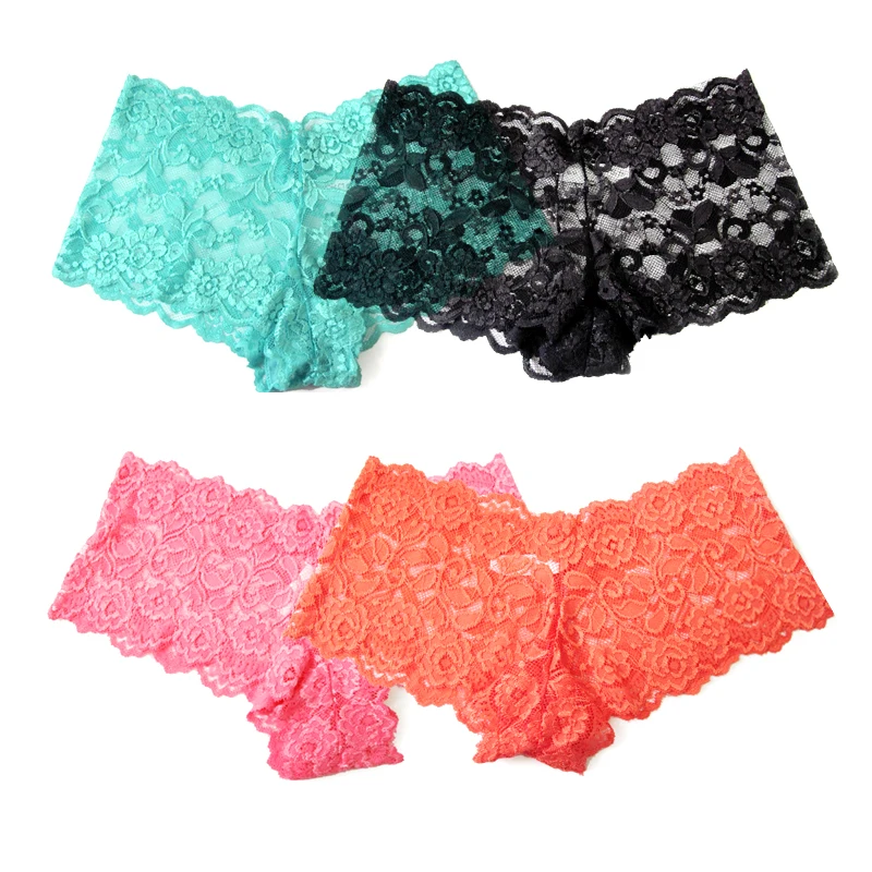 10Pcs/Pack Women's Panties Lingerie Random Ladies Lace Comfortable Sexy Color Large Size S / M / L / XL / 2XL / 3XL