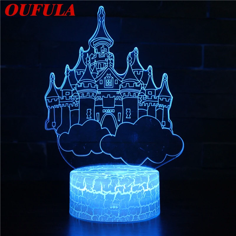 

Ночные светодиодные лампы OUTELA, новинка, 3D лампа, милая игрушка, подарок, 7 цветов, мультяшная атмосферная лампа для детской комнаты