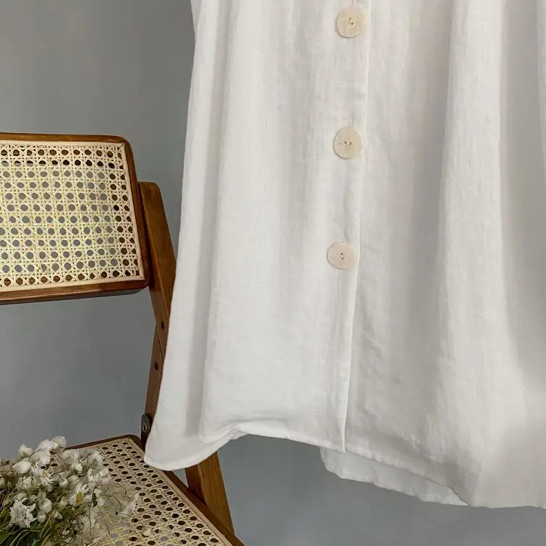 Платье Toppies женское хлопково-льняное с V-образным вырезом приталенное