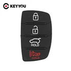 Запасные части для автозапчастей KEYYOU 10 шт.лот, резиновая кнопка для автомобильного ключа для Hyundai IX45 Santa, 4 кнопки, защитная крышка