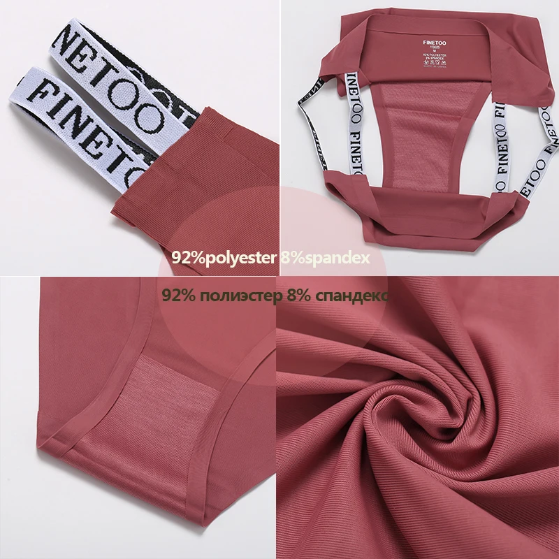 

Seamless Underwear Women's Panties Letter Waisted Sexy Briefs Low-Rise Female Underpants Ice Silk Pantys for Ladies Lingerie
