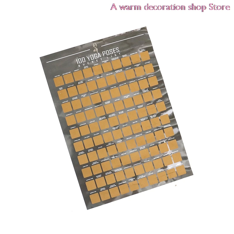 Постер с защитой от царапин Топ 100 меню йоги поза для обучения список ведра