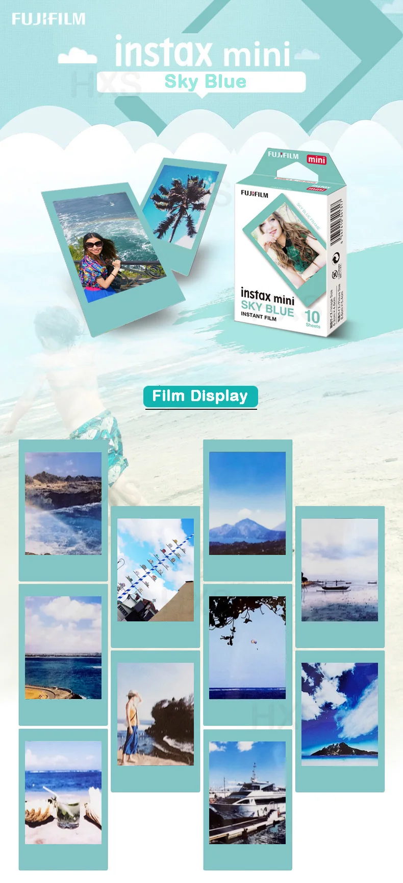 Подлинная Fujifilm Instax Mini 8 9 цветная фотобумага 10 шт. для Fuji 9 8 7s 50 90 25 70 Share SP-2 SP-1 Liplay мгновенная камера