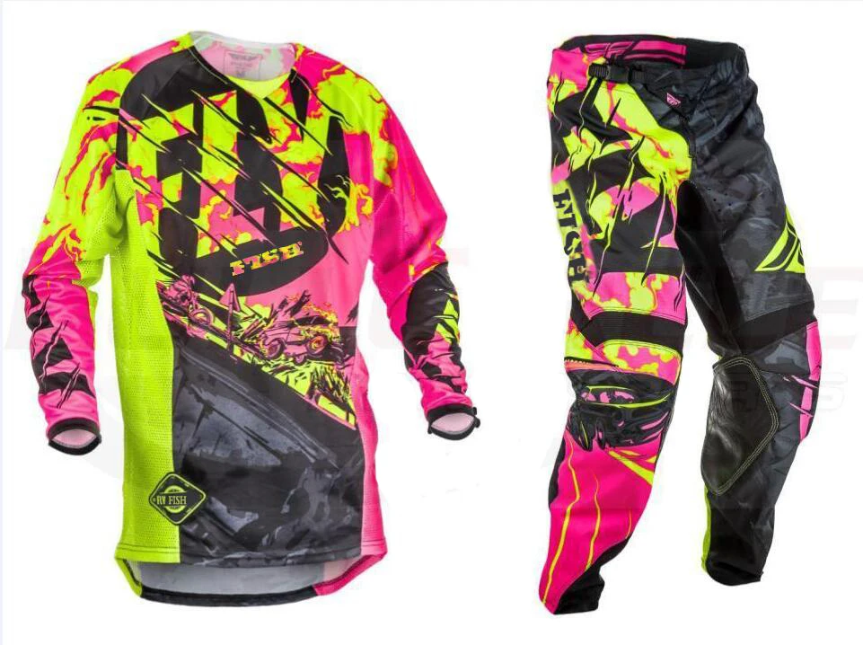 

Free Shipping 2018 FLY FISH RACING Mesh Relapse Jersey Pant Combo Set MX Riding Gear MX/ATV/BMX