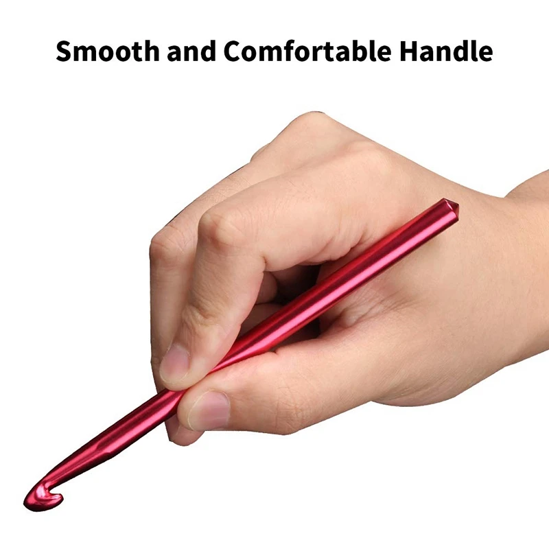 

35Pcs Crochet Set 14 Sizes 2mm -10mm Aluminum Ergonomic Knitting Needle Set with Box Knitting Yarn Craft Set Crochet