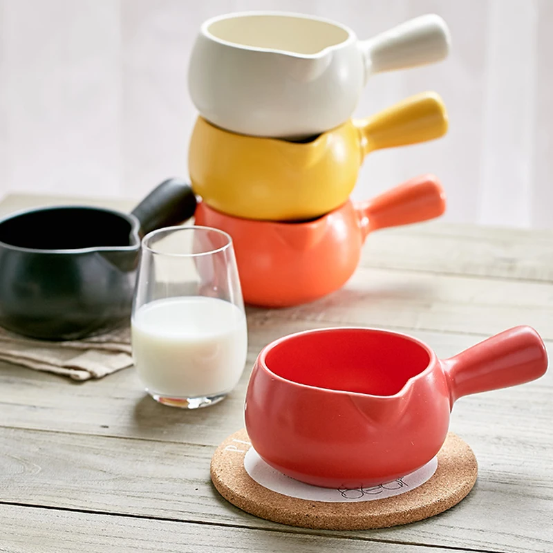 700 мл японский керамический горшок для молока мини кастрюля готовки термостойкая