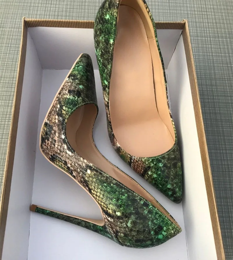 Veowalk/пикантные женские туфли-лодочки на шпильке зеленого цвета с эффектом