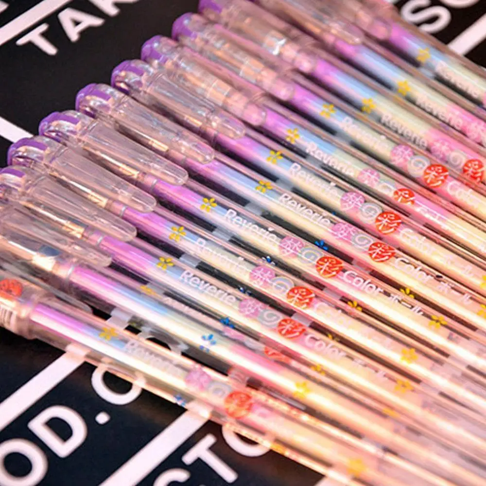10 PCS/lot Creative Multi Color Rainbow Refill Highlighters Painting Ball Pen Fluorescent Gel Point Graffiti Students R Z8N6 | Канцтовары