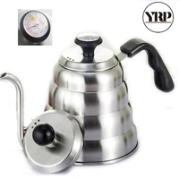 yrp1200ml drip coffee maker filter geyser stainless steel pots with thermometer gooseneck kettle barista tools kitchen gadget