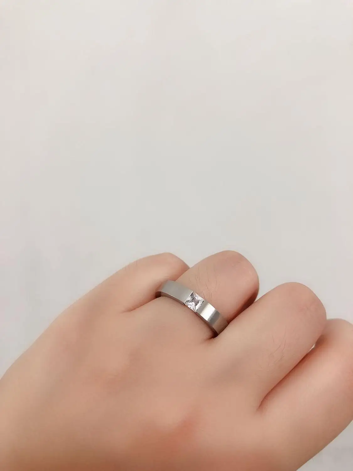 Мужские и женские обручальные кольца 4 мм из титановой стали кольцо с квадратным