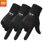 Зимние теплые перчатки Xiaomi для мужчин и женщин, дышащие теплые перчатки для сенсорного экрана, противоскользящие ветрозащитные спортивные лыжные перчатки для верховой езды