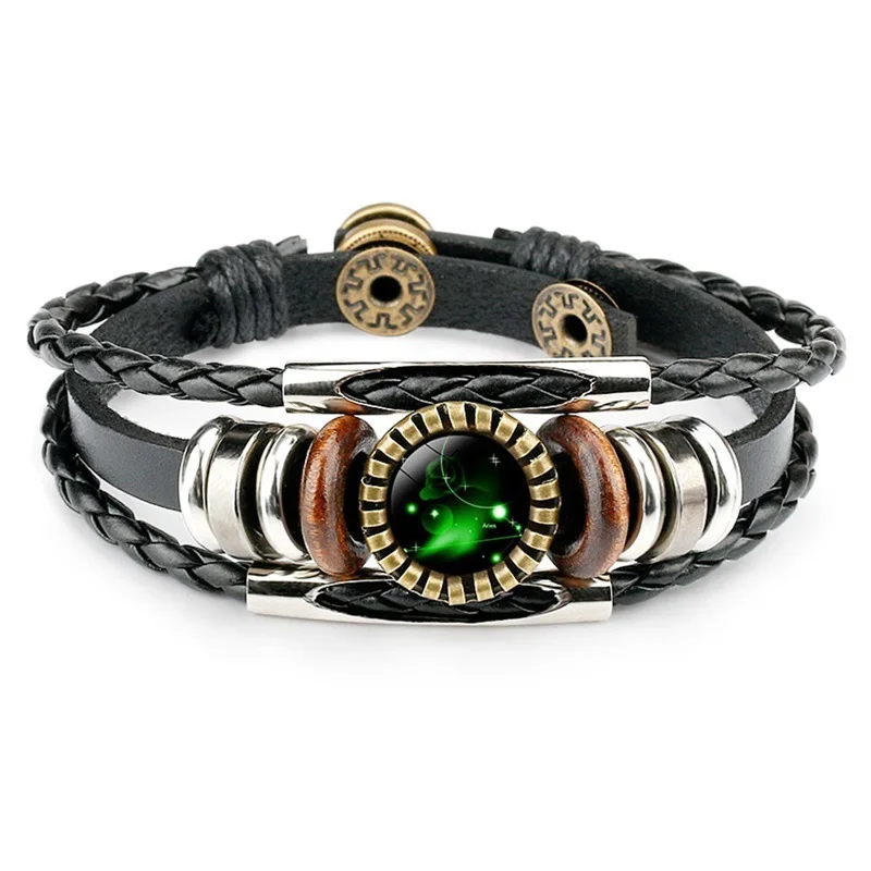 

12 Zodiac Signs Capricorn Aquarius Pisces Aries Taurus Gemini Cancer Leo Virgo Libra Scorpio Sagittarius Women Birthday Bracelet
