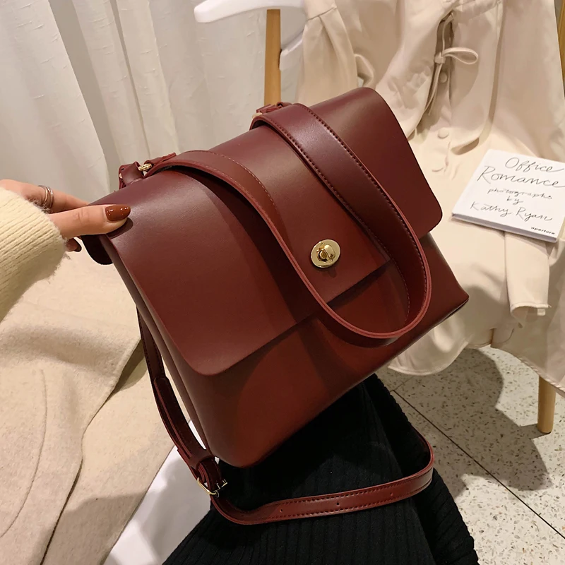 Европейская винтажная модная женская сумка новинка 2019 качественная кожаная