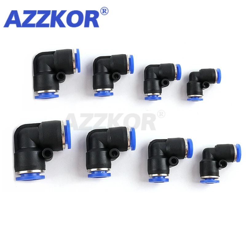 PV L-образный коленчатый пневматический соединитель для шланга быстроразъемный