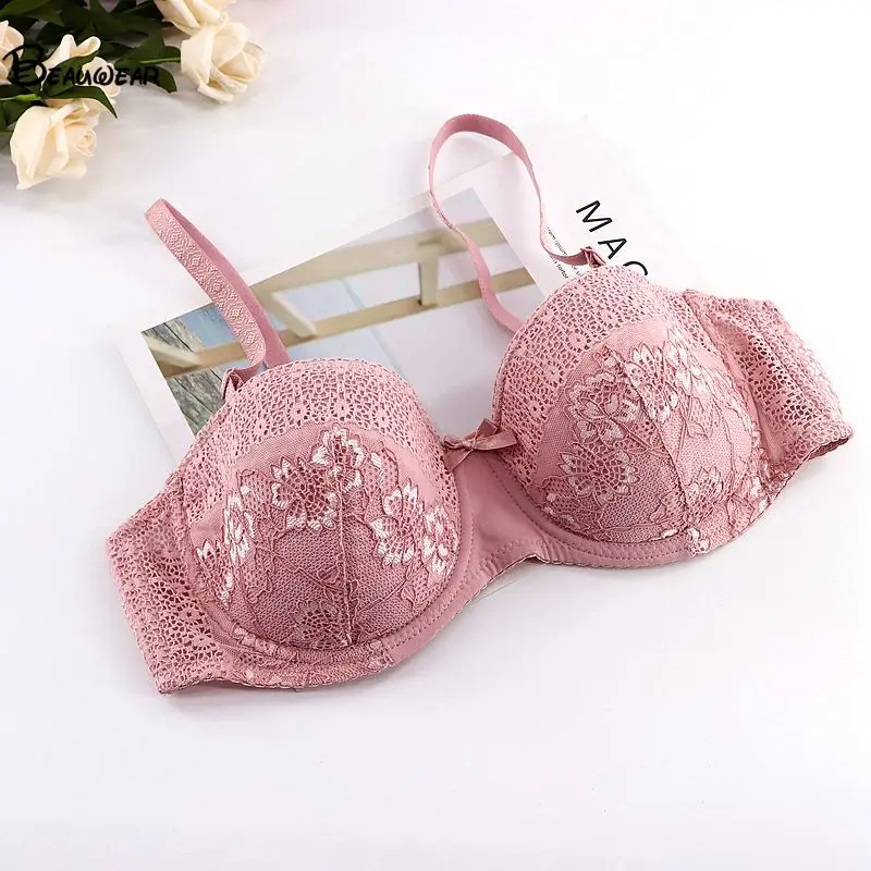Кружевной легкий бюстгальтер Beauwear с эффектом пуш ап привлекательный женский