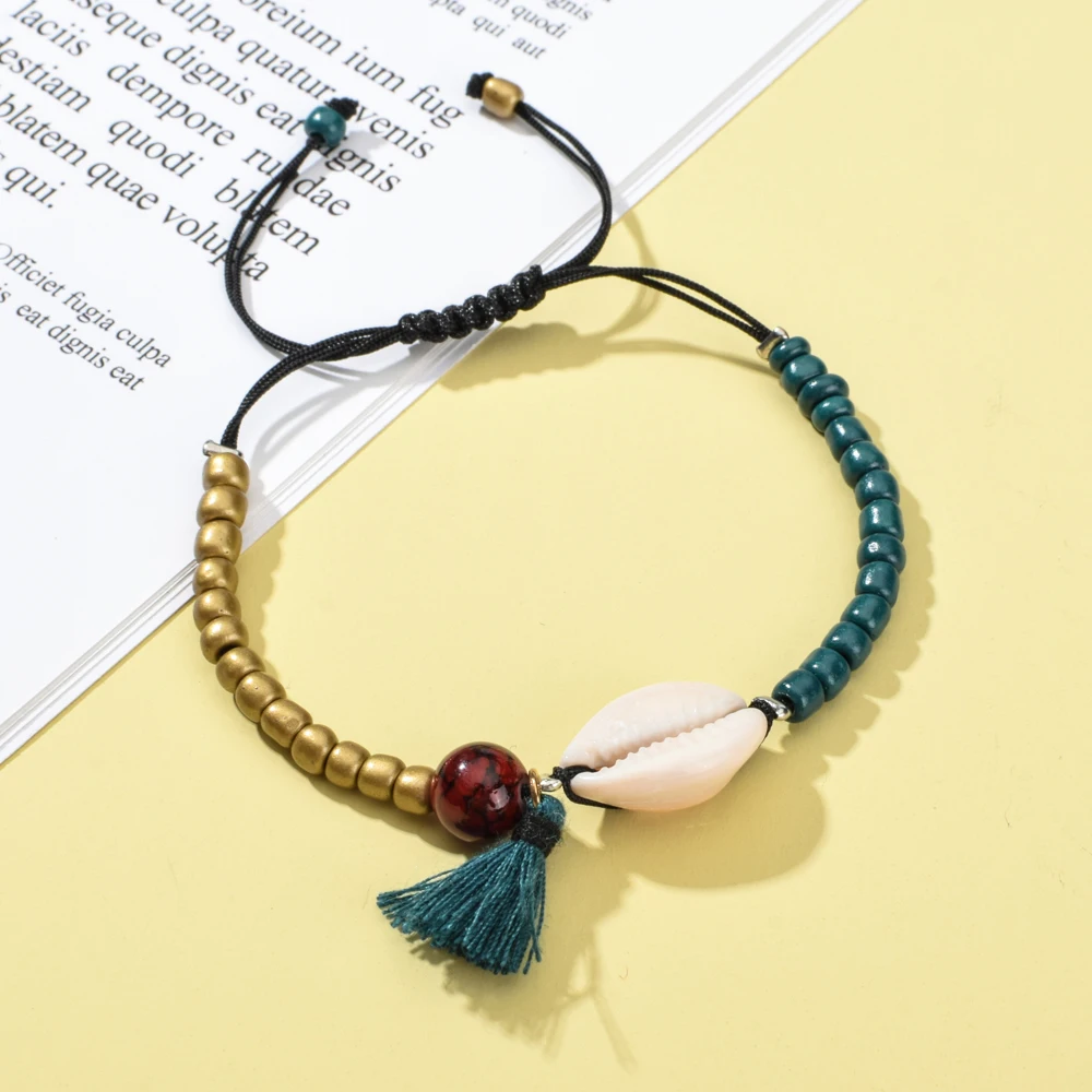 Богемные женские 12 шт./компл. из натурального камня в виде ракушки очаровательные