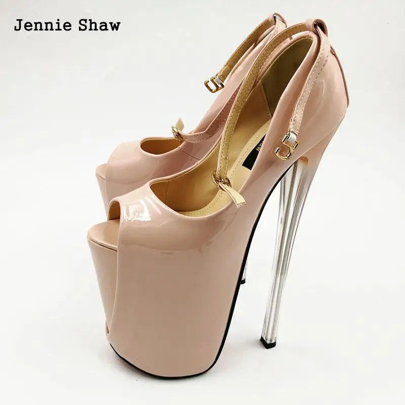 Женские модные туфли-лодочки с открытым носком на высоком каблуке 22 см | Обувь