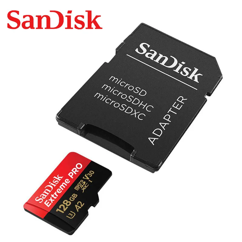Карта памяти SanDisk Extreme Pro 400 Гб 256 ГБ 128 64 32 U3 V30 4K флэш-карта Micro SD TF/SD для телефона |