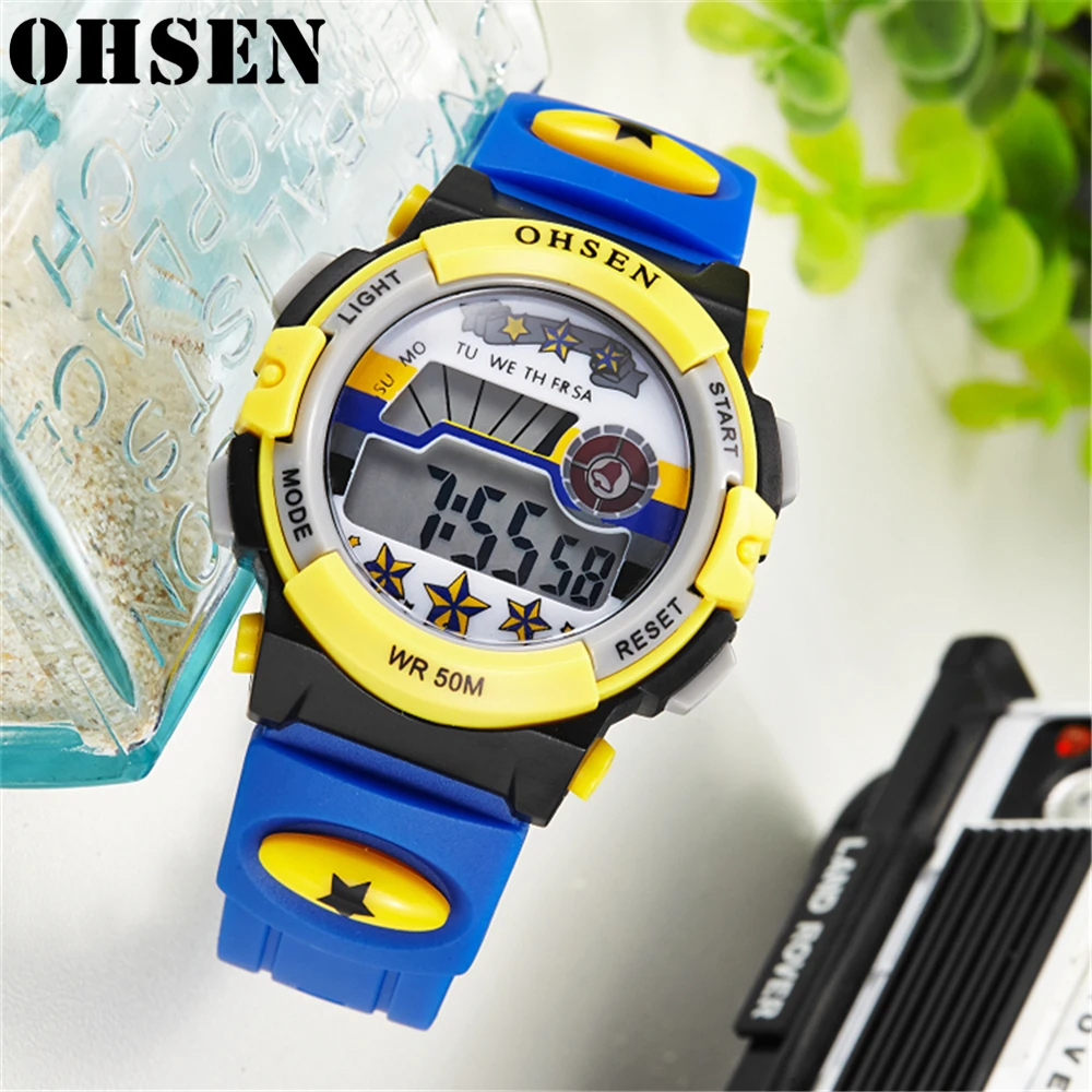 

OHSEN Fashion Mens Watches Top Brand Luxury Casual Watch Men Military Sport Multifunction Digital Wristwatch Waterproof Clock