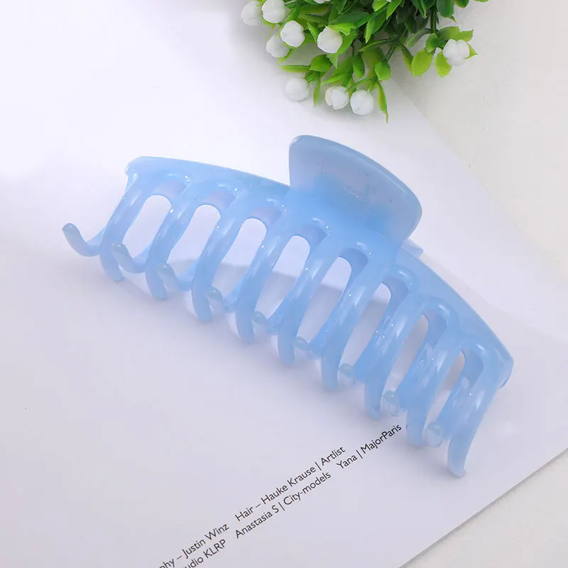 

1PC Korean Solid Large Hair Claws Elegant Acrylic Hairpins Barrette Crab Hair Clips Headwear For Women Girls Hair Accessories