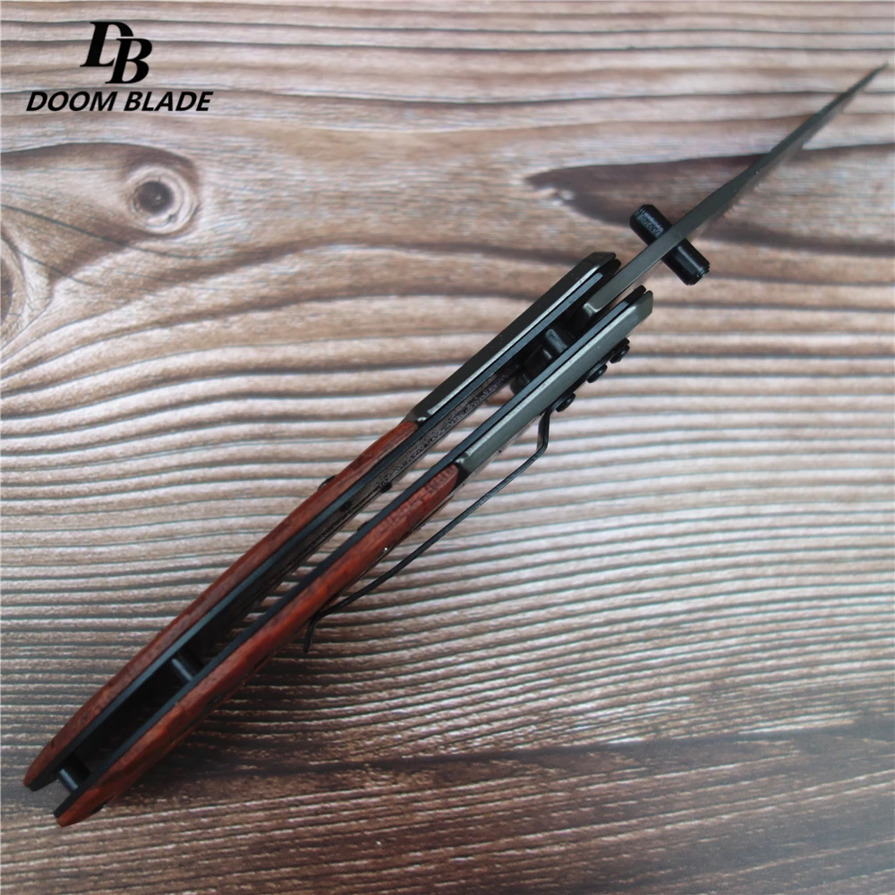 10PCS/LOT 7.9&quot Knives 57HRC Wooden Camping Outdoor Folding Portable Survival Rescue Tools Self-defense Multi Tactical Knife |