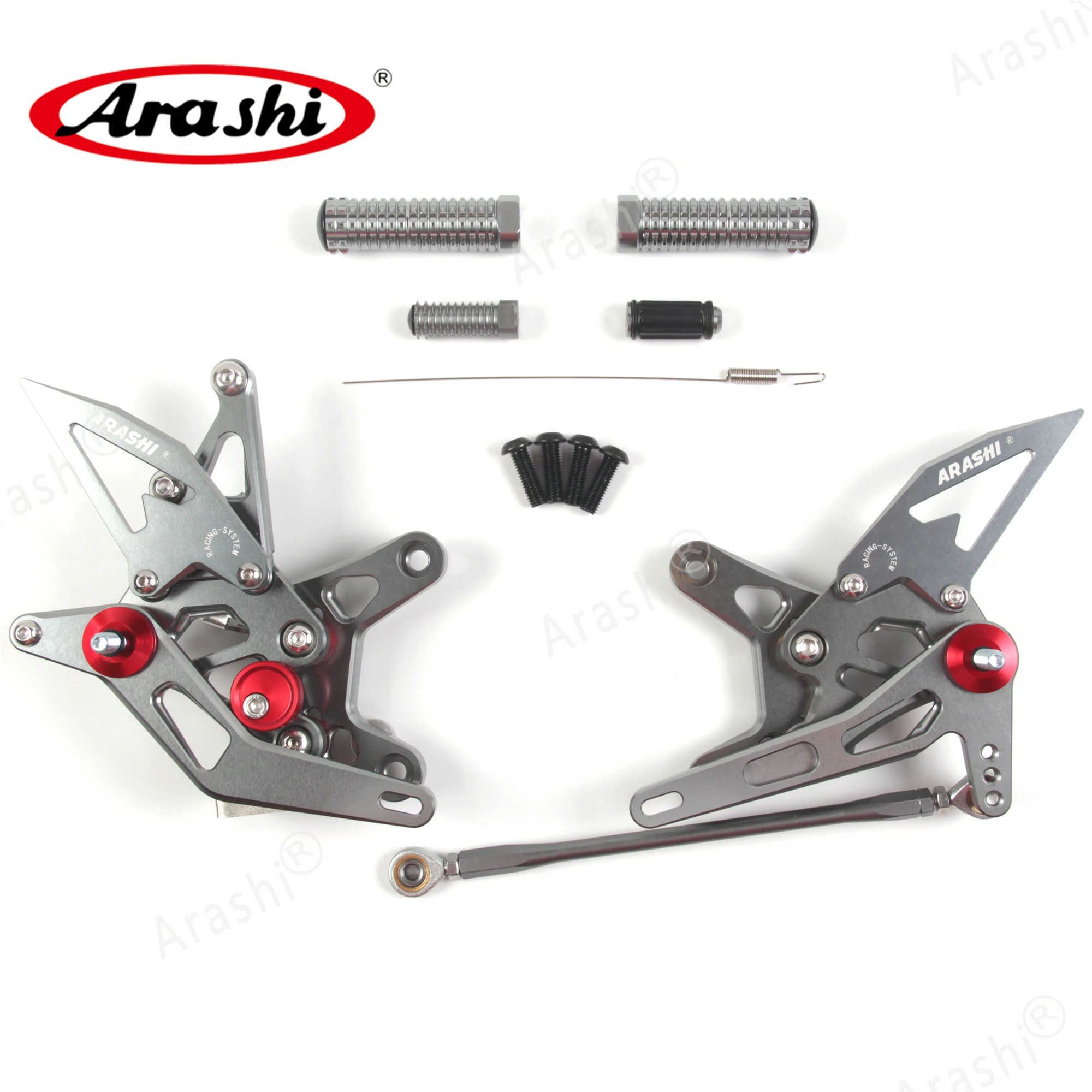 Араши ниндзя ZX6R CNC регулируемая подножка для ног KAWASAKI ZX 6R NINJA 2007 2008 Rearset подставка