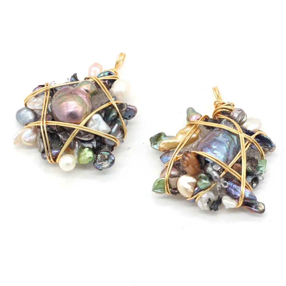 Подвеска из натурального жемчуга для изготовления ювелирных изделий ожерелья