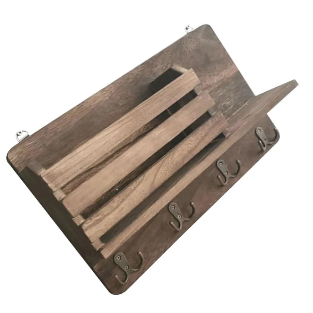 

Wooden Wall Hanging Shelf Practical Wall Storage Rack Sundries Storage Holder