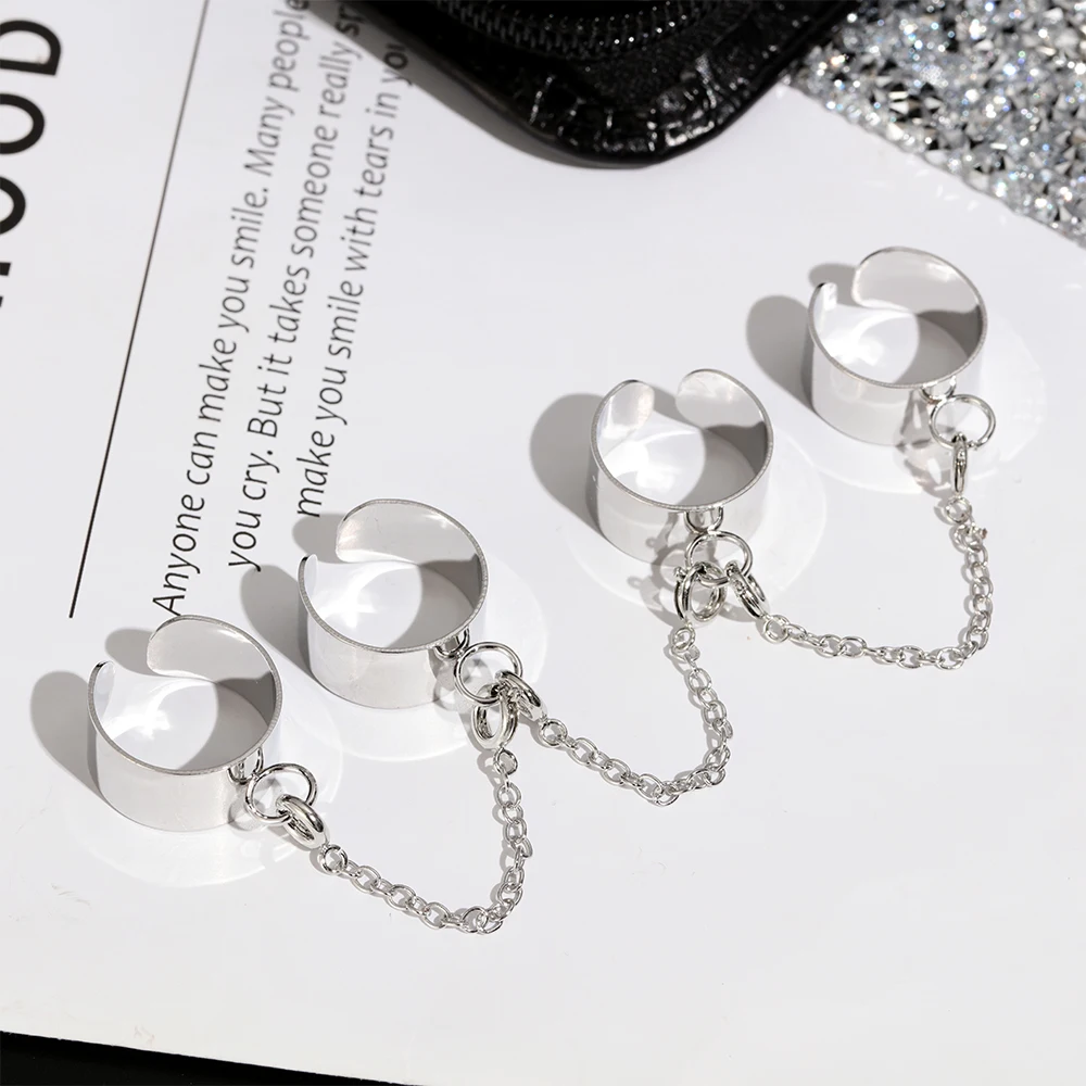 Женские Многослойные Регулируемые кольца Reto Punk регулируемые из серебряного