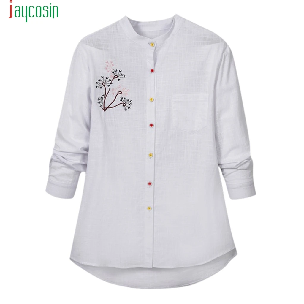 Женская рубашка на пуговицах JAYCOSIN весенне-осенняя офисная блузка с отложным