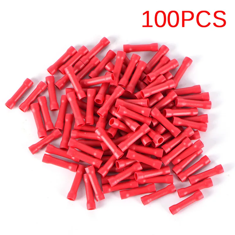 

100PCS female cold junction terminals Insulated Bullet Connectors cable Red Connector Parts