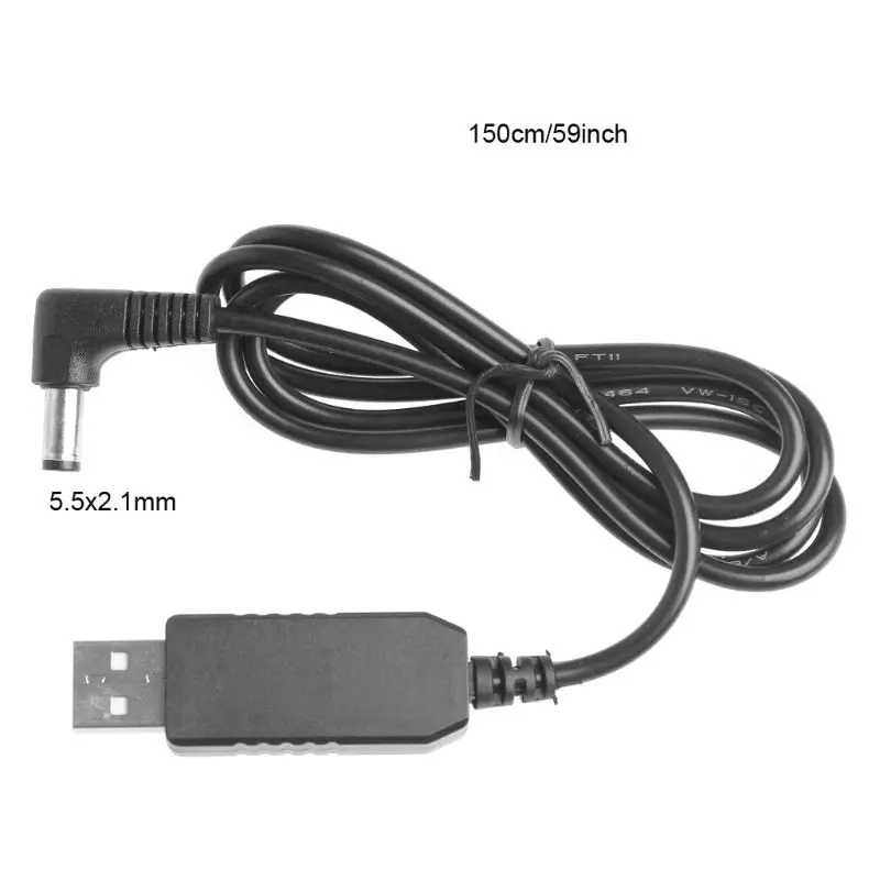 1.5m Universal 90 Degree USB 5V To 12V 5.5x2.1mm Step Up Adapter Cable For Router Speaker LED Camera and more | Электроника