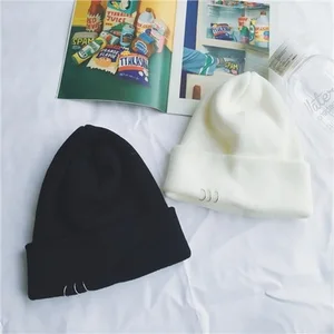 Зима теплые трикотажные шапки, Модная вязаная шапка с металлическим кольцом и пряжкой, шапка вязанные шапки, зимняя женская теплая Повседневная шапка