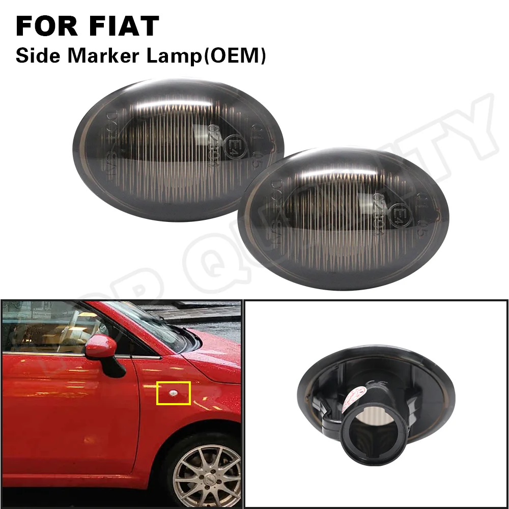 

For Fiat 4S 63 3P NUOVA 500 Abarth Ford KA DESDE Lancia Ypsilon OEM Fender Side Marker Light,Replace OEM Sidemarker Lamps Cover