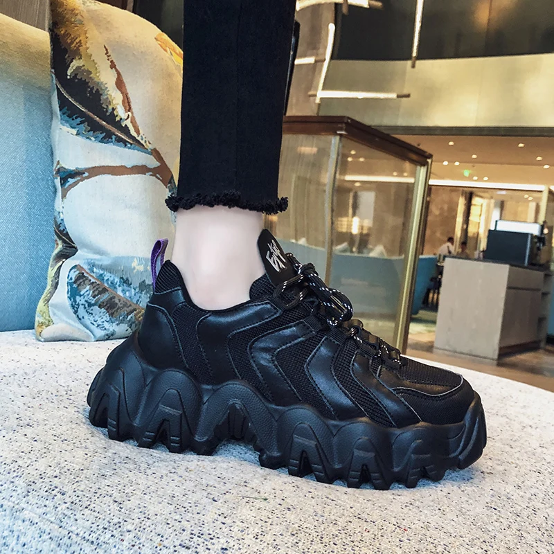 Кроссовки женские на платформе Повседневная зимняя спортивная обувь толстая
