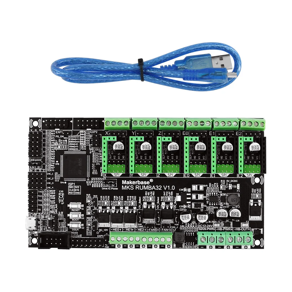Makerbase МКС Rumba32 180 МГц 32 разрядный 3D принтеры Управление доска 6 мотор драйвер