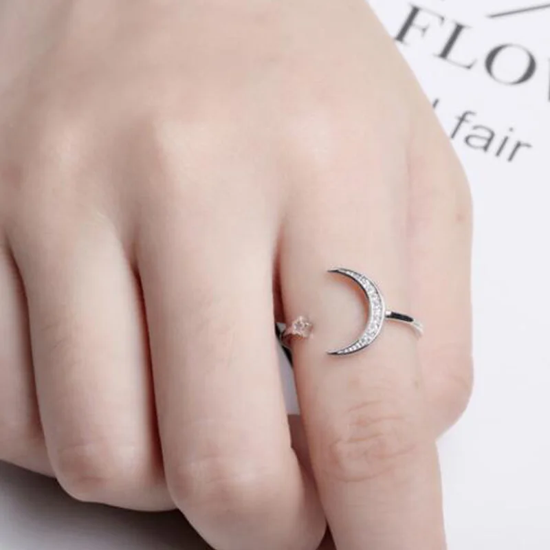SMJEL модное кольцо с кристаллами для женщин разразы Луна Звезда Бабочка кольца на