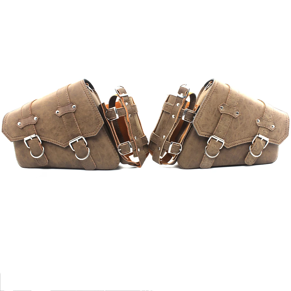 Кожаная школьная сумка для мотоциклистов соло с держателем стаканов Sportster XL Dyna