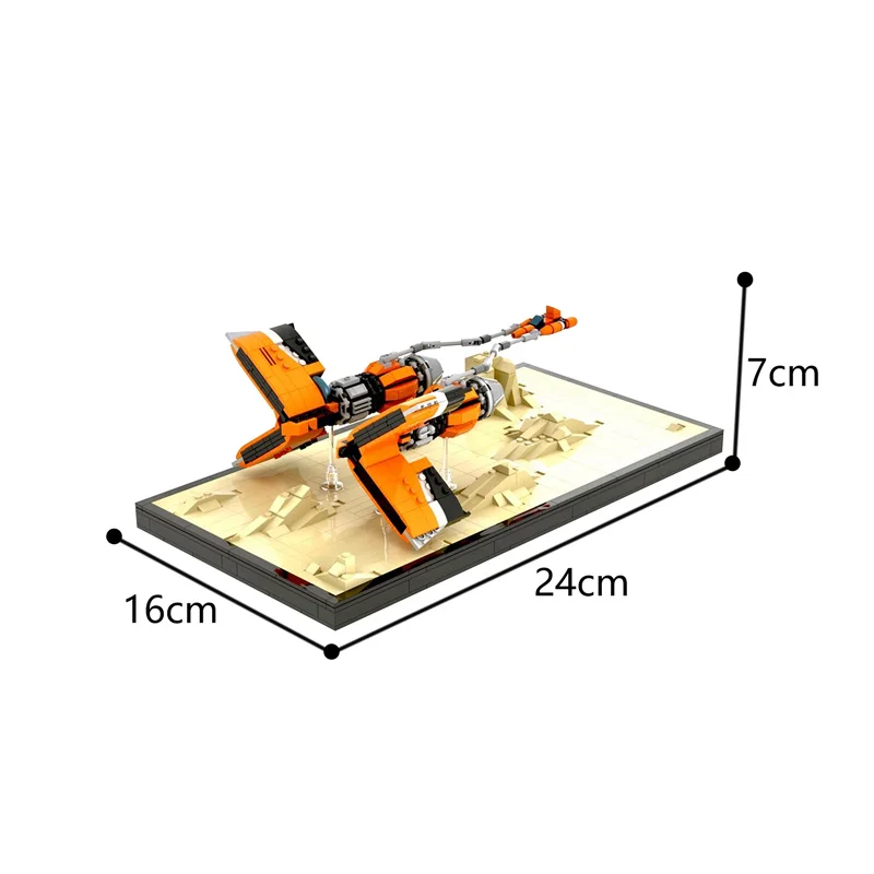 

MOC-53651 Midi Scale Podracered Collection Building Blocks From Star Movie Scene Creative Star Space Series Model Toys For Kids