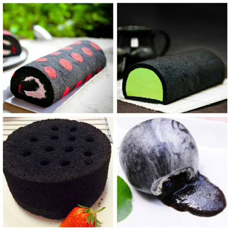 

60g Edible Black Bamboo Charcoal Powder Cosmetic Ingredients Food Baking Sushi DIY Mask Soap Cosmetic Powder pigment