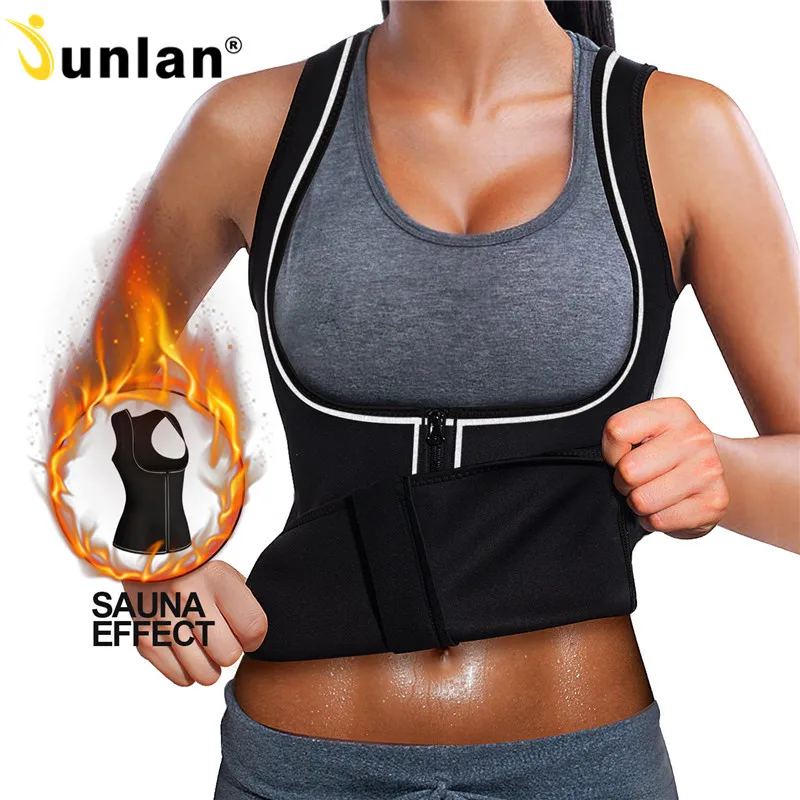 Женский жилет сауна Junlan с молнией неопреновый корректор живота тренировочный